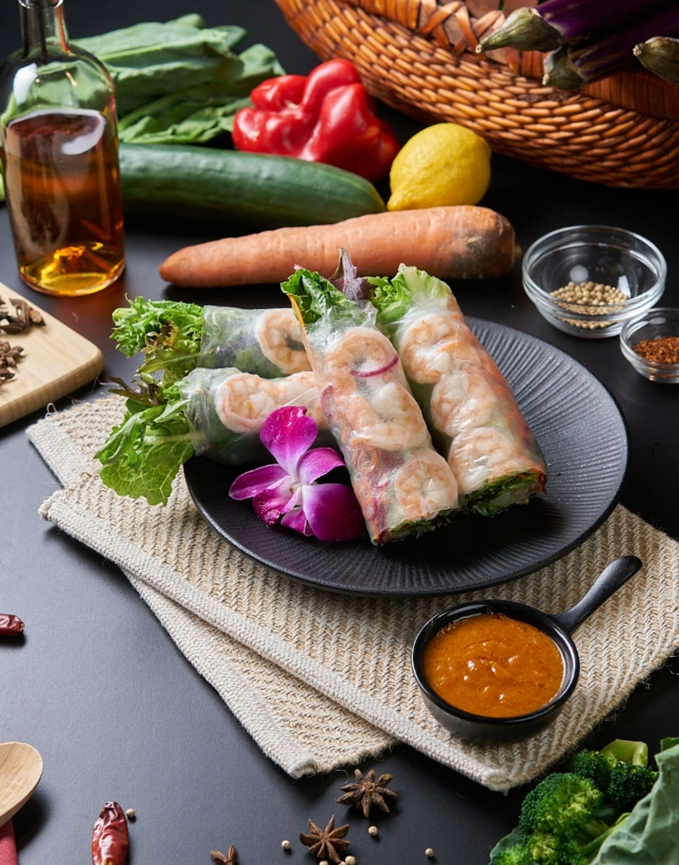 Fresh Shrimp Rolls.