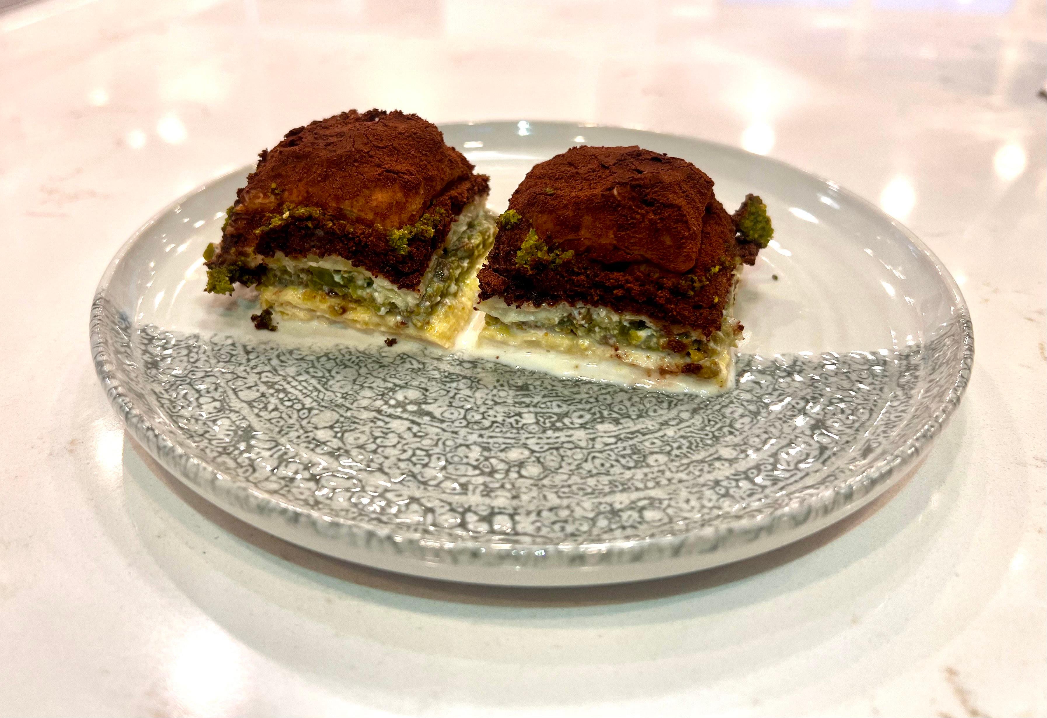 Cold Pistachio Baklava.