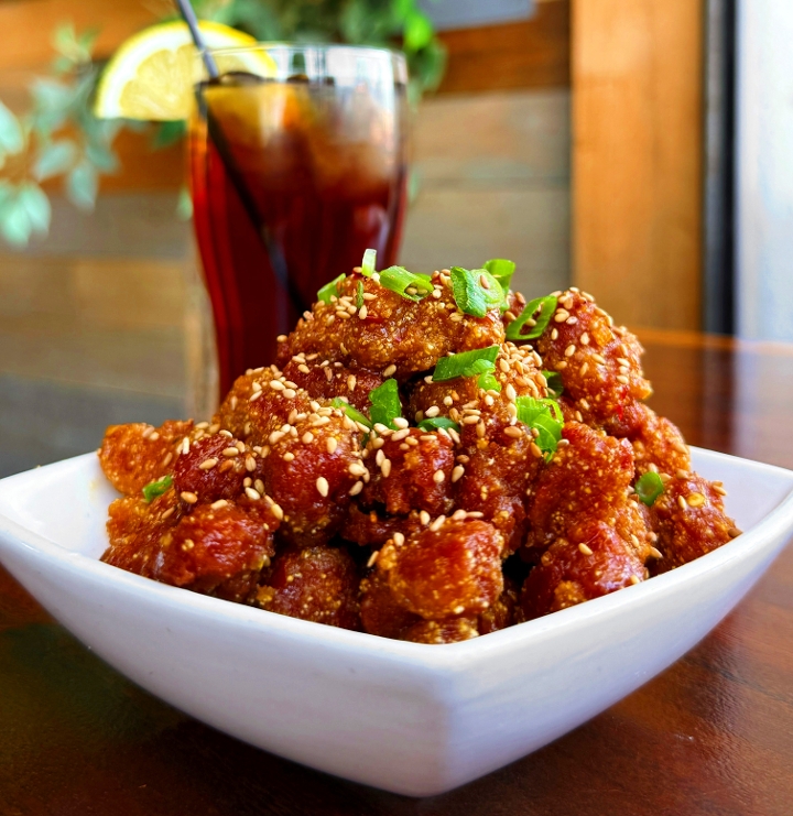 Orange Popcorn Chickun.