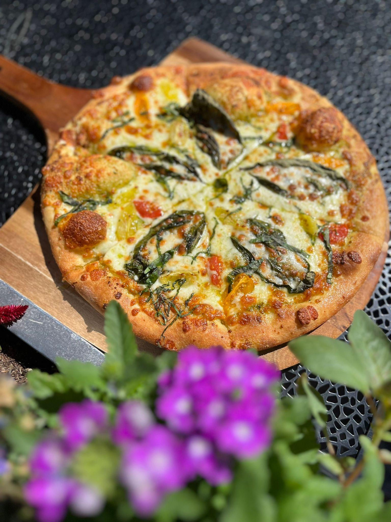 Basil Pesto Pizza.