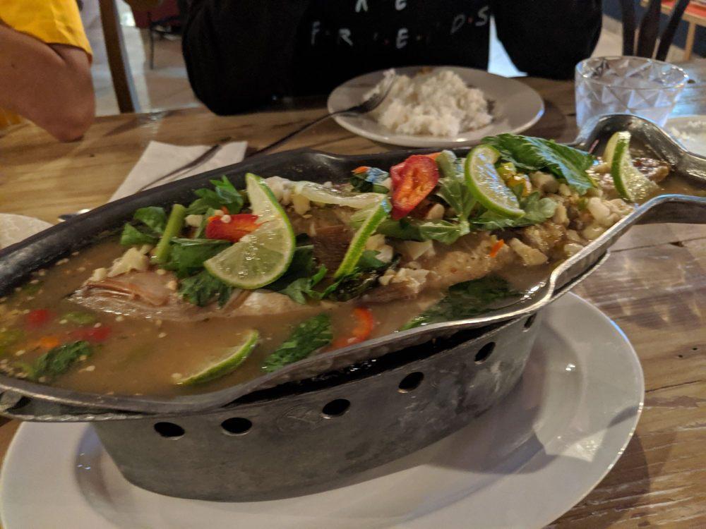 Steamed Fish with Lime Sauce.