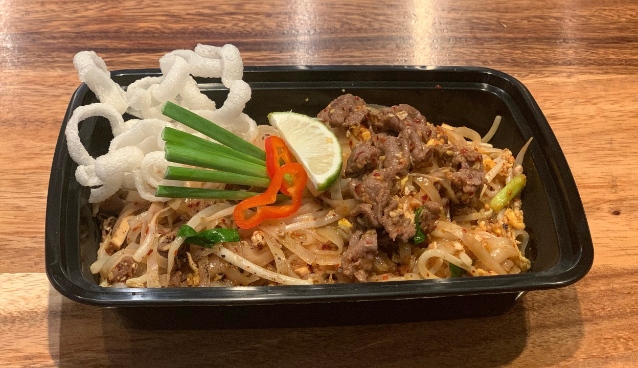 Pad thai strip loin.