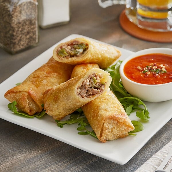 Jerk chicken egg roll.