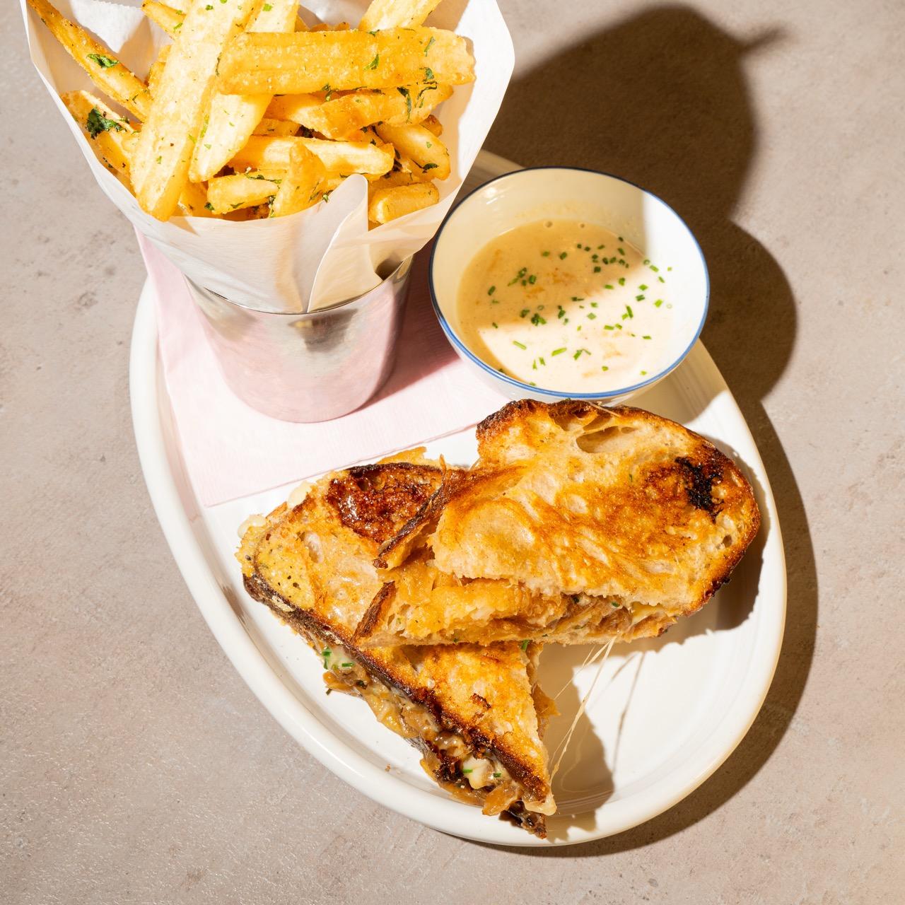 French Onion Grilled Cheese.