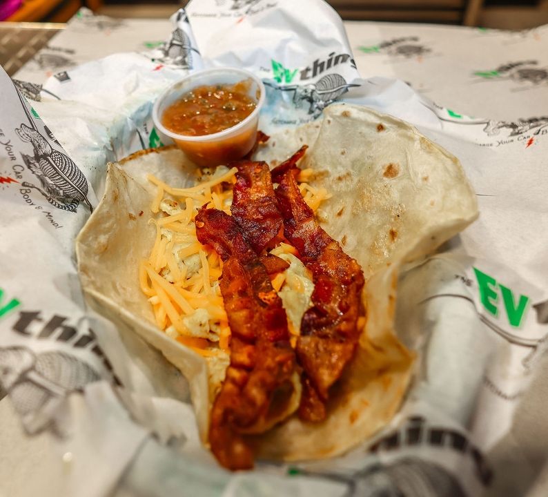 Bacon Egg and Cheese Taco.