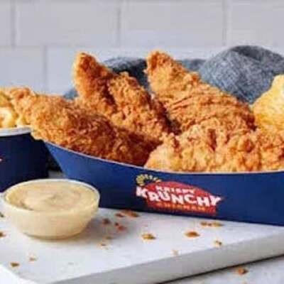 3 Tenders, Fries, Biscuit, and 1 Sauce.