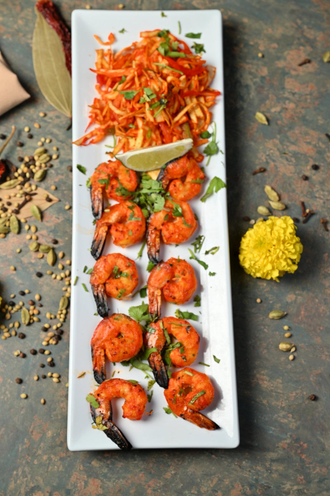Tandoori Cajun Shrimp.