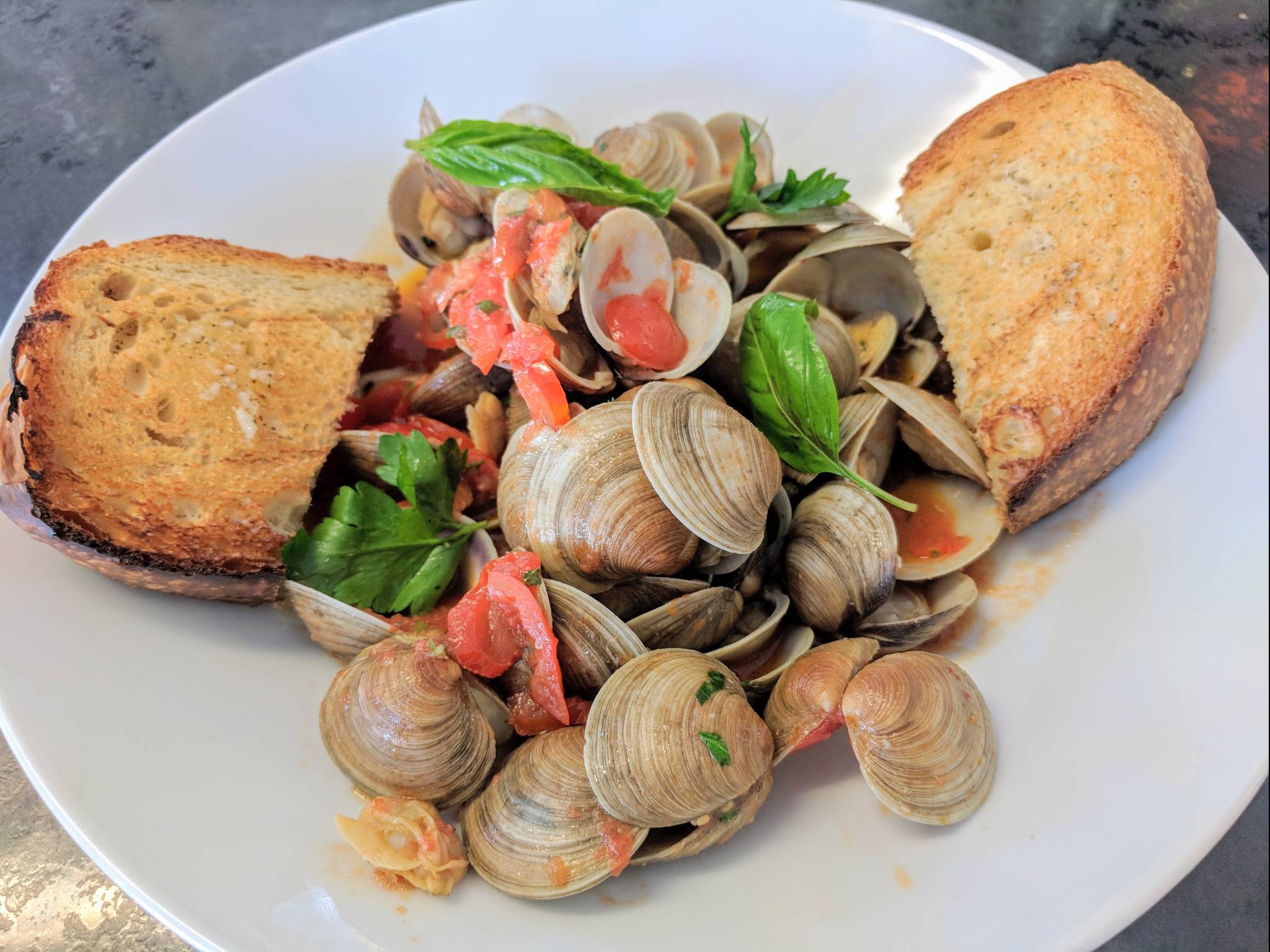 Sauteed clams.