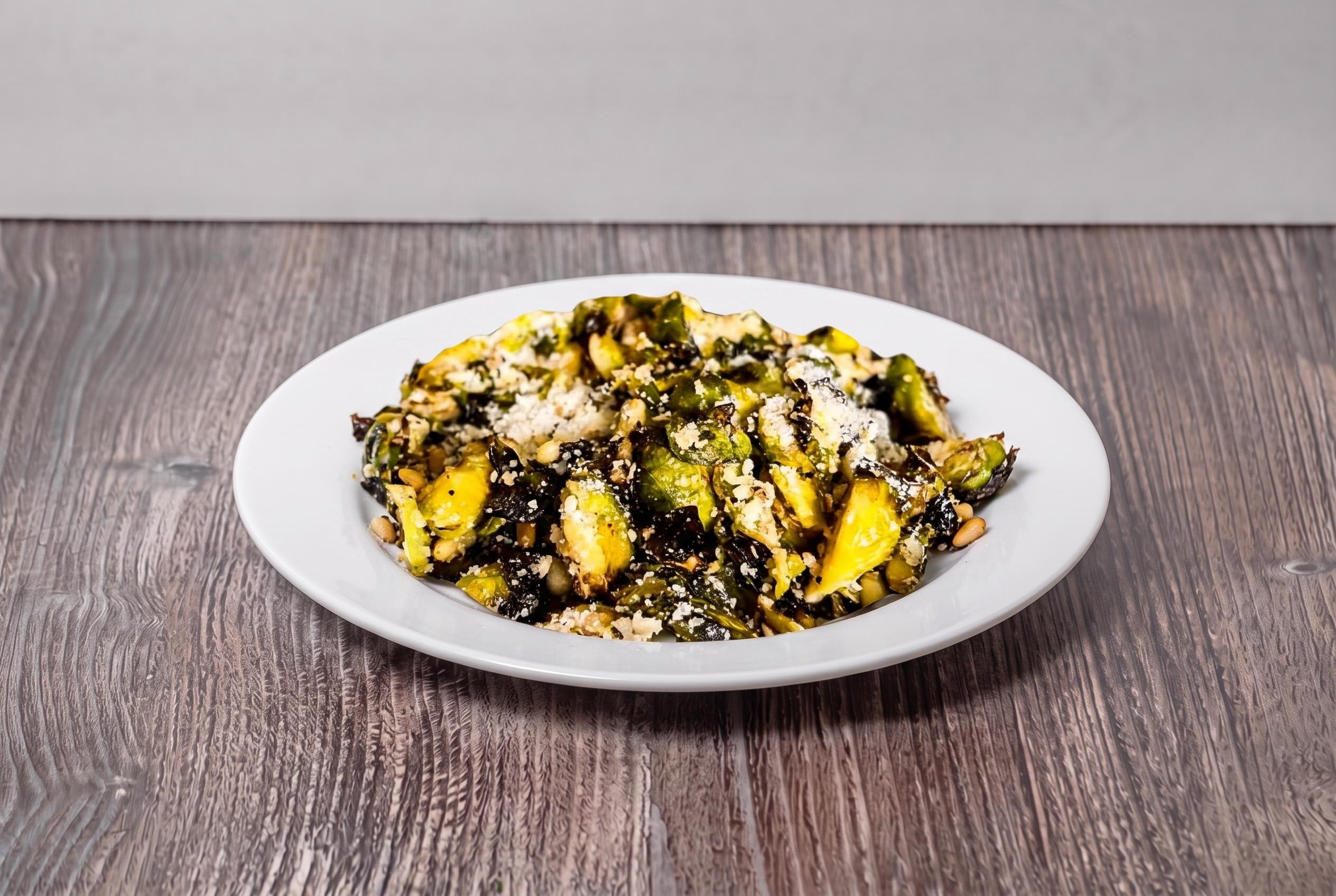 Crispy Garlic Brussels Sprout.