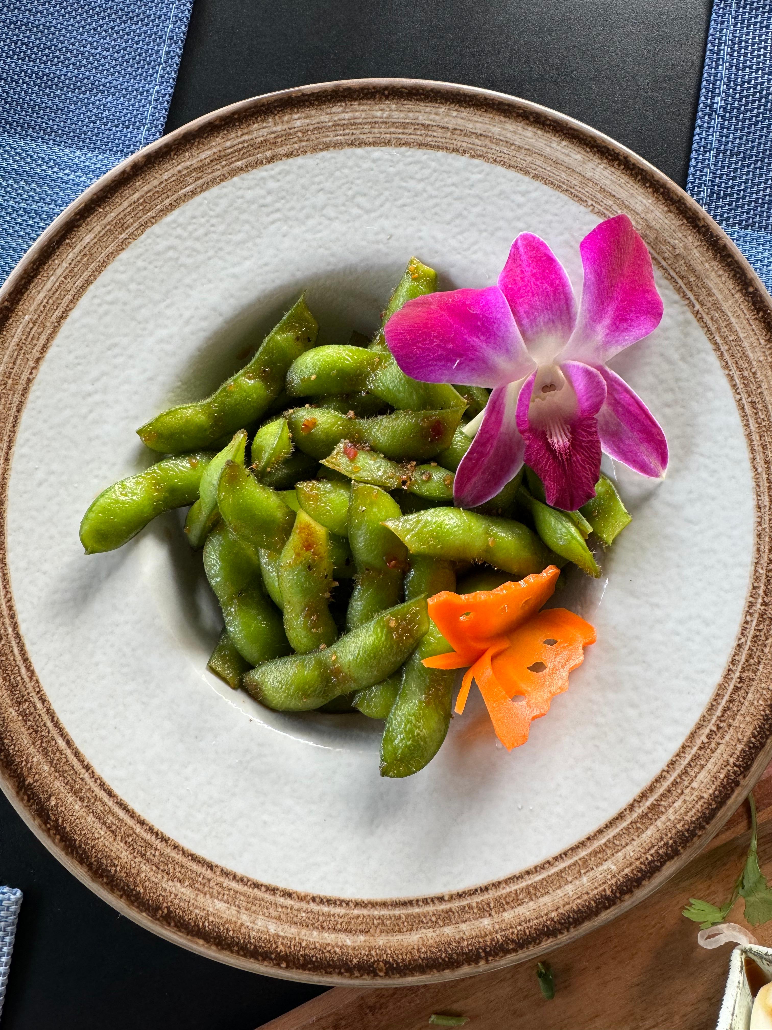 Chili Garlic Edamame.