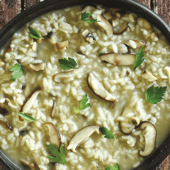 Mushroom Risotto.