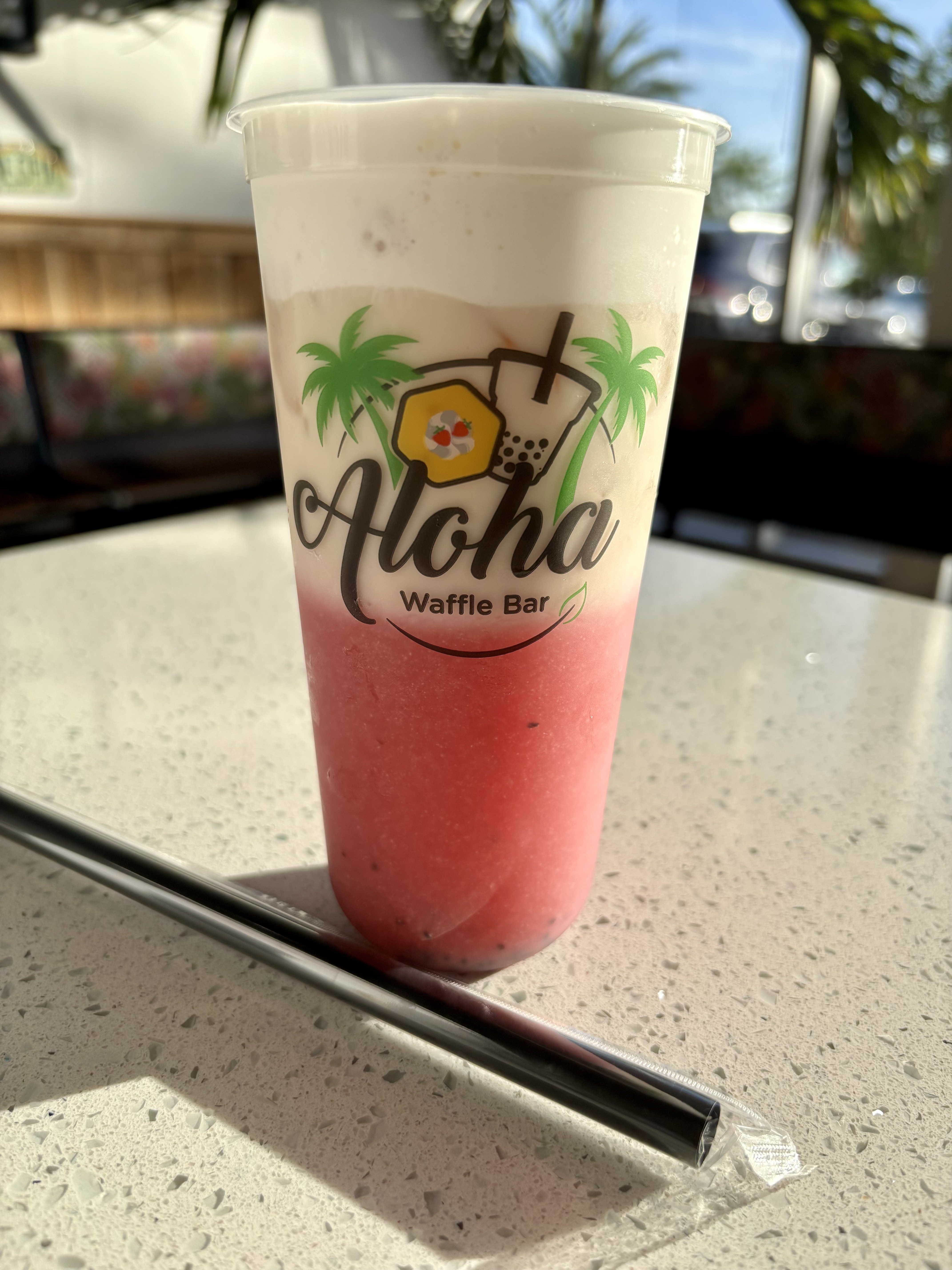 Hibiscus Blossom Tea Latte.