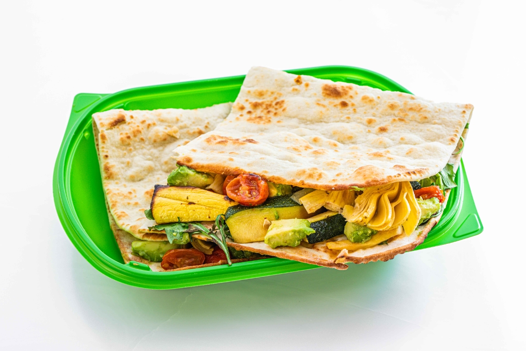 Vegetarian Piadina with Avocado.