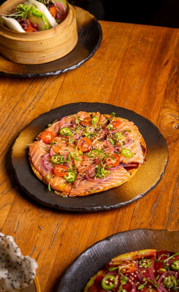Salmon Pizza.