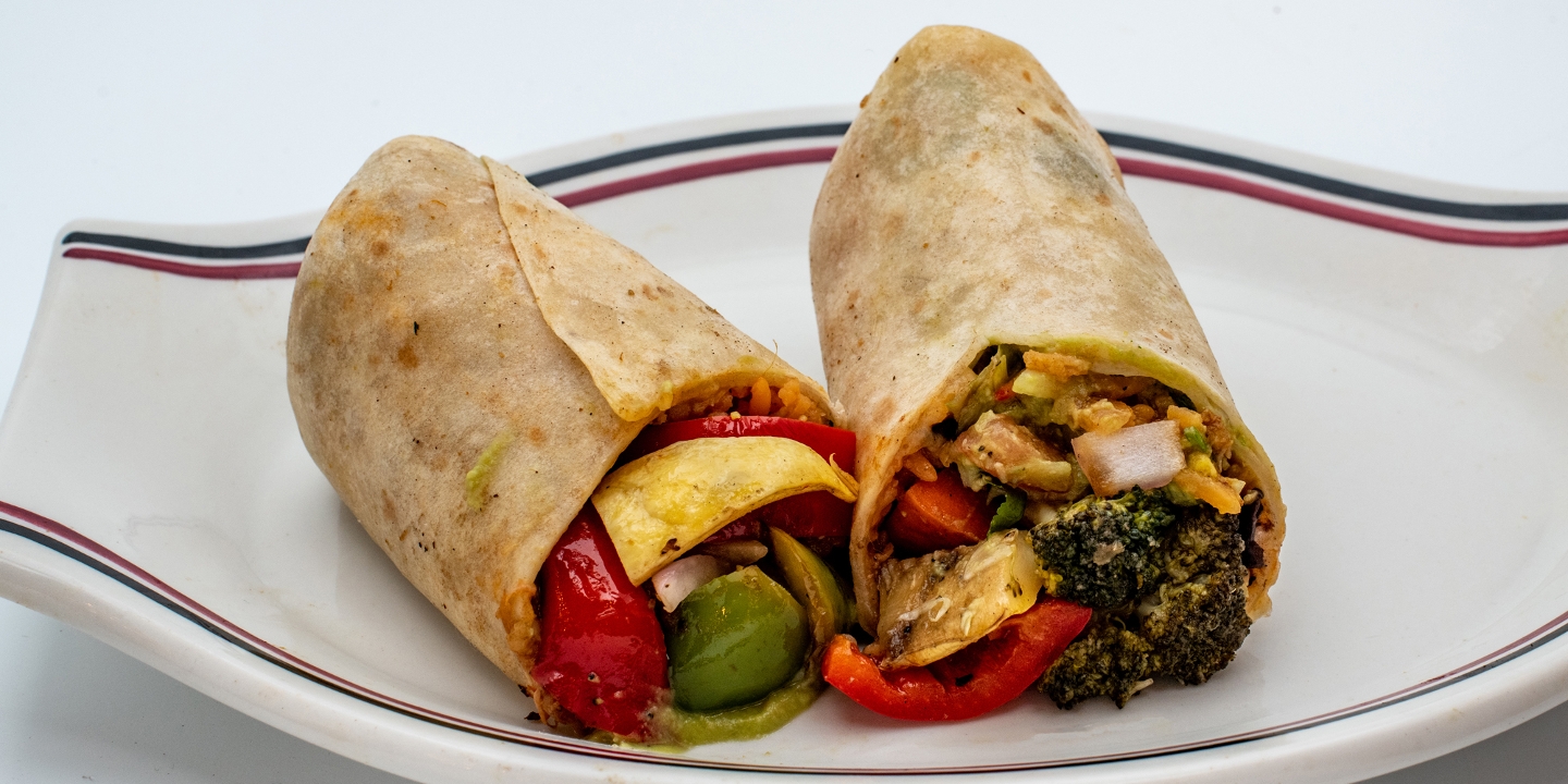 Grilled Vegetable Burrito (V).