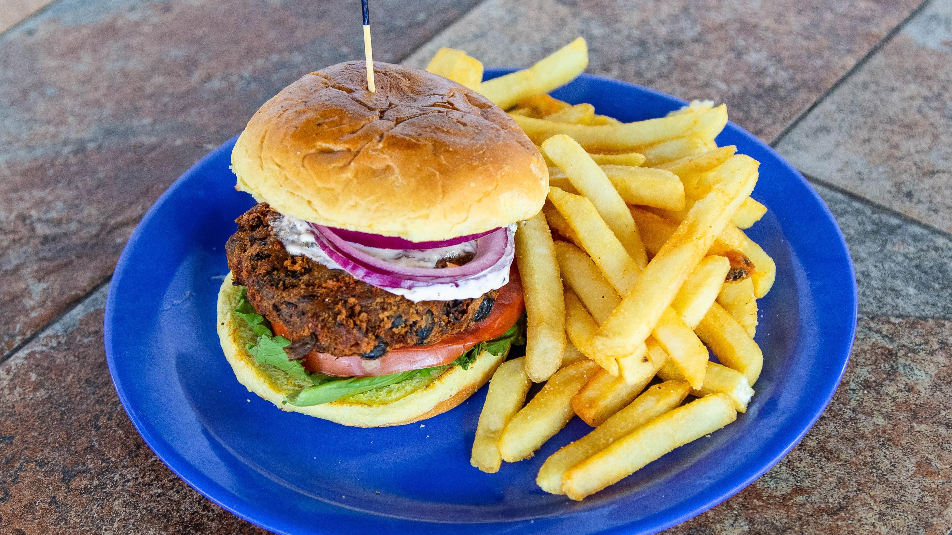 BLACK BEAN BURGER.
