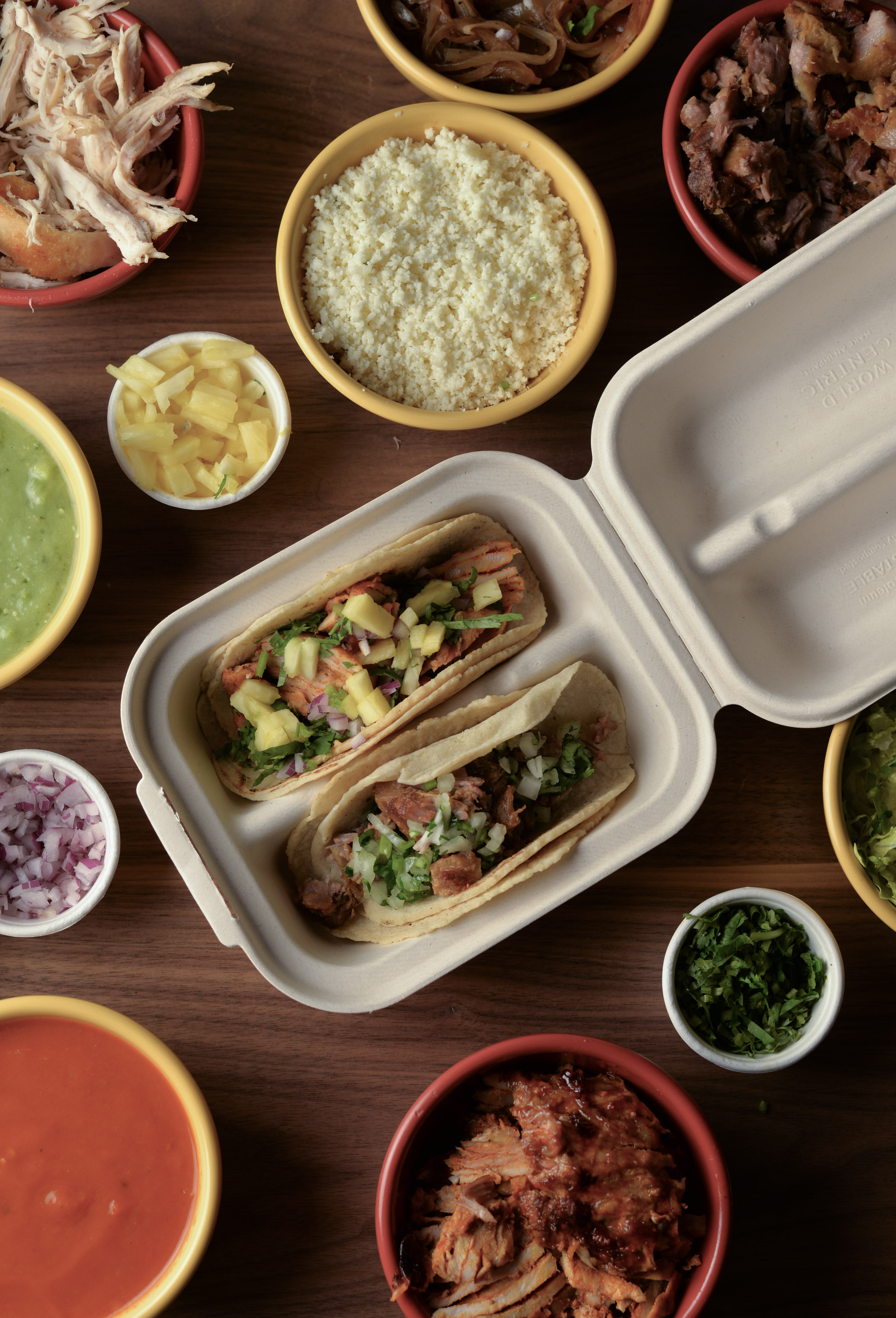 #2- 2 Tacos + soup, side, or drink.