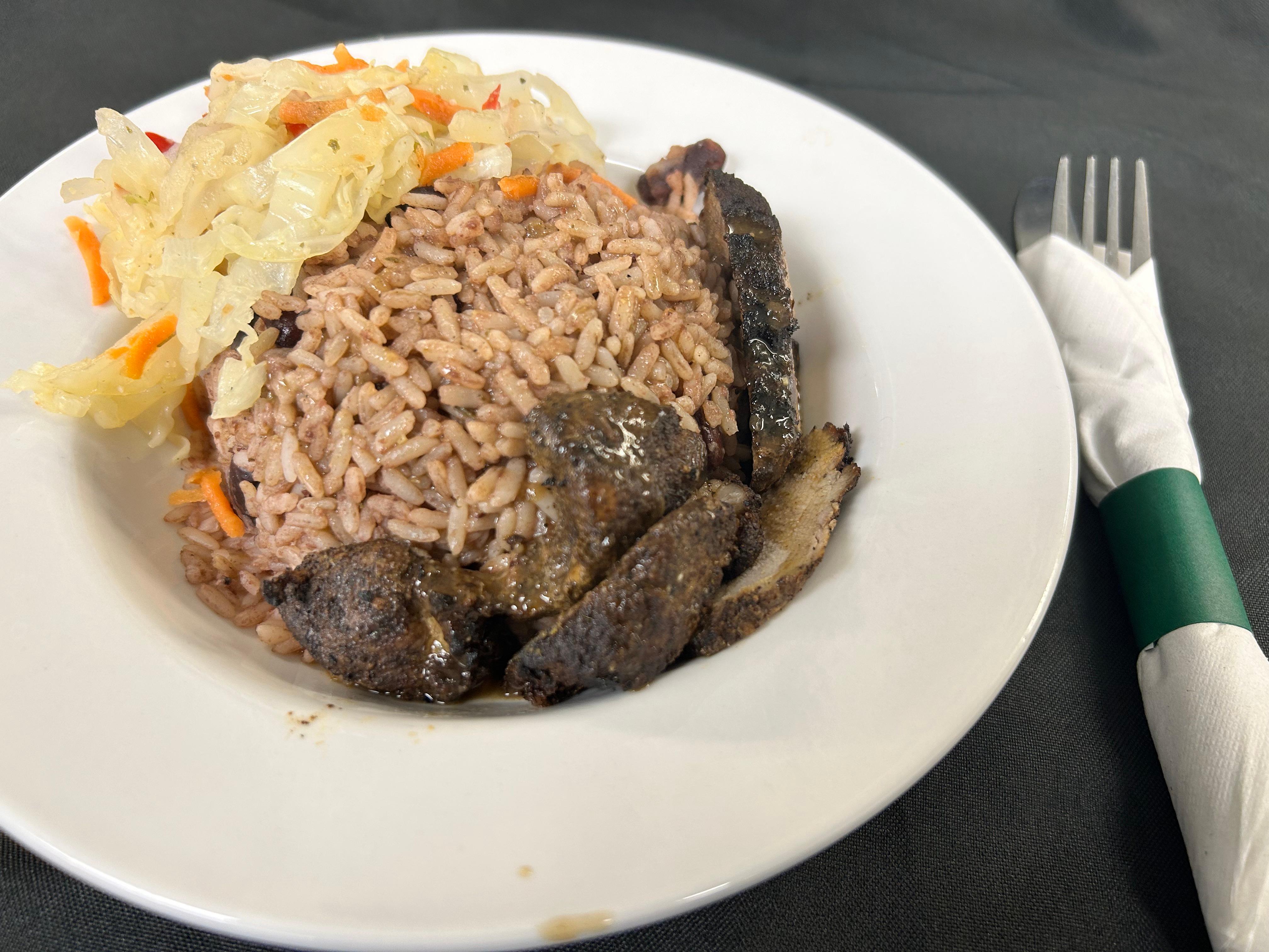 JERK PORK TENDERLOIN LUNCH BOWL.