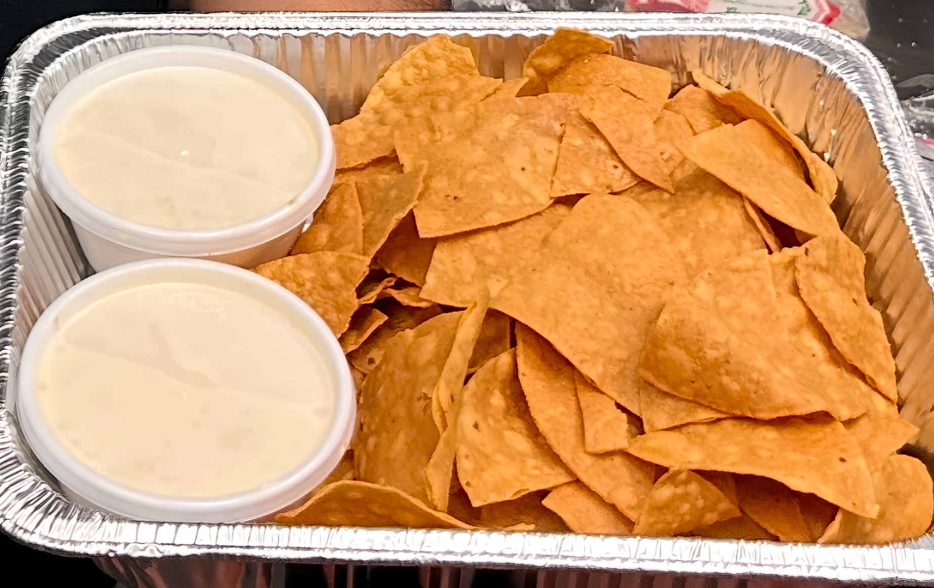 Tray Of Chips & Queso (Half Size).