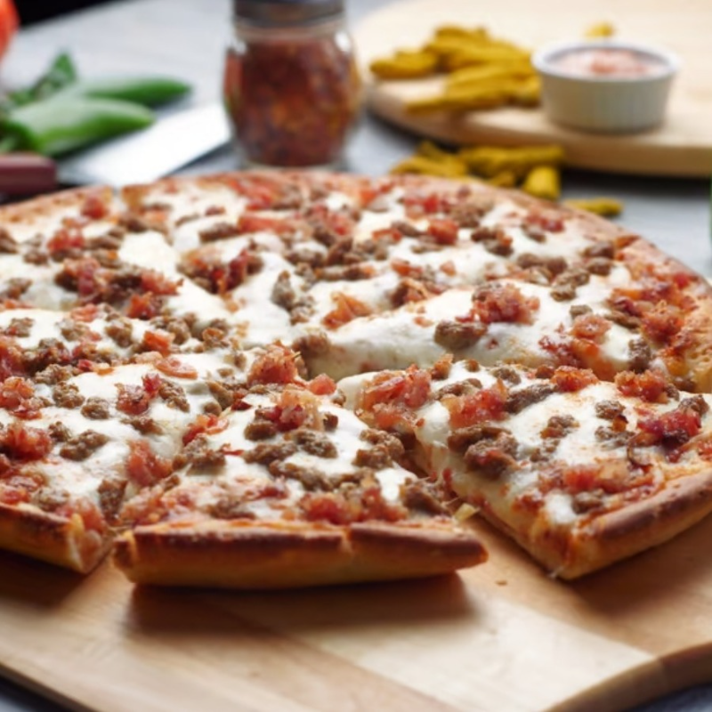 Detroit Cheeseburger Pizza.