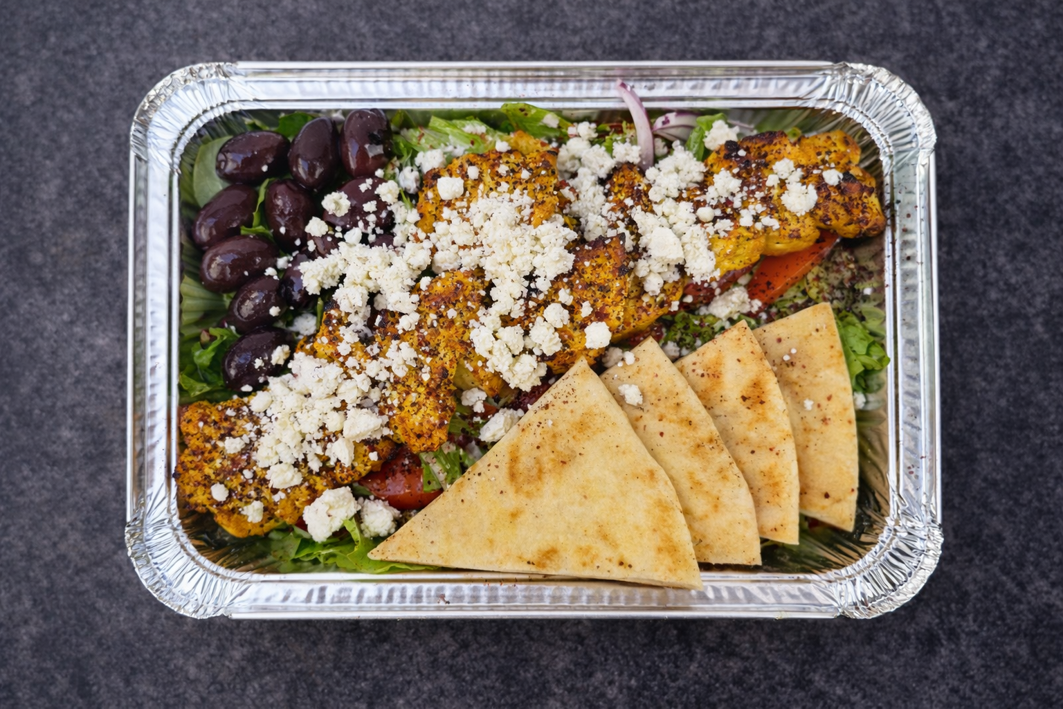 Chicken Kebab Salad.