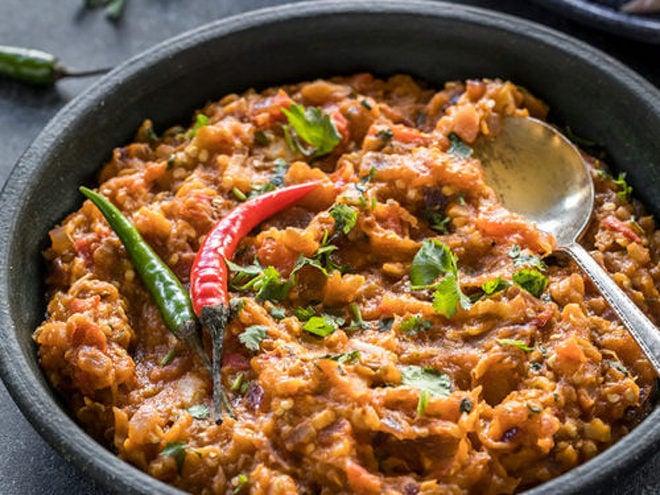 House  Special Egg Plant Bharta (Creamy).