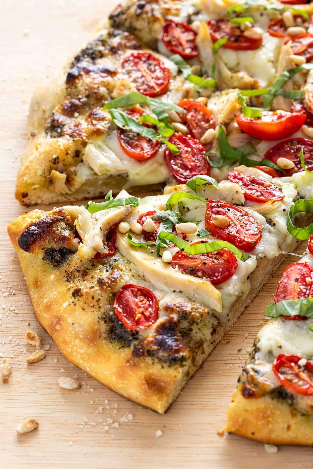 Pesto Chicken Pizza.