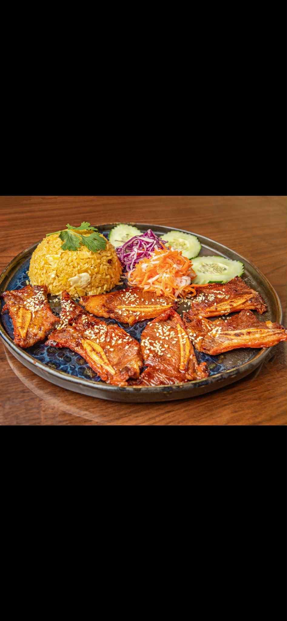 Grilled Short Ribs Rice Dish.