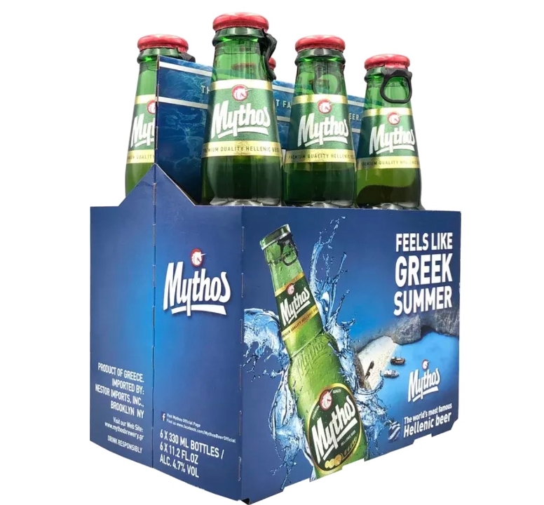 6 pack Mythos cold.