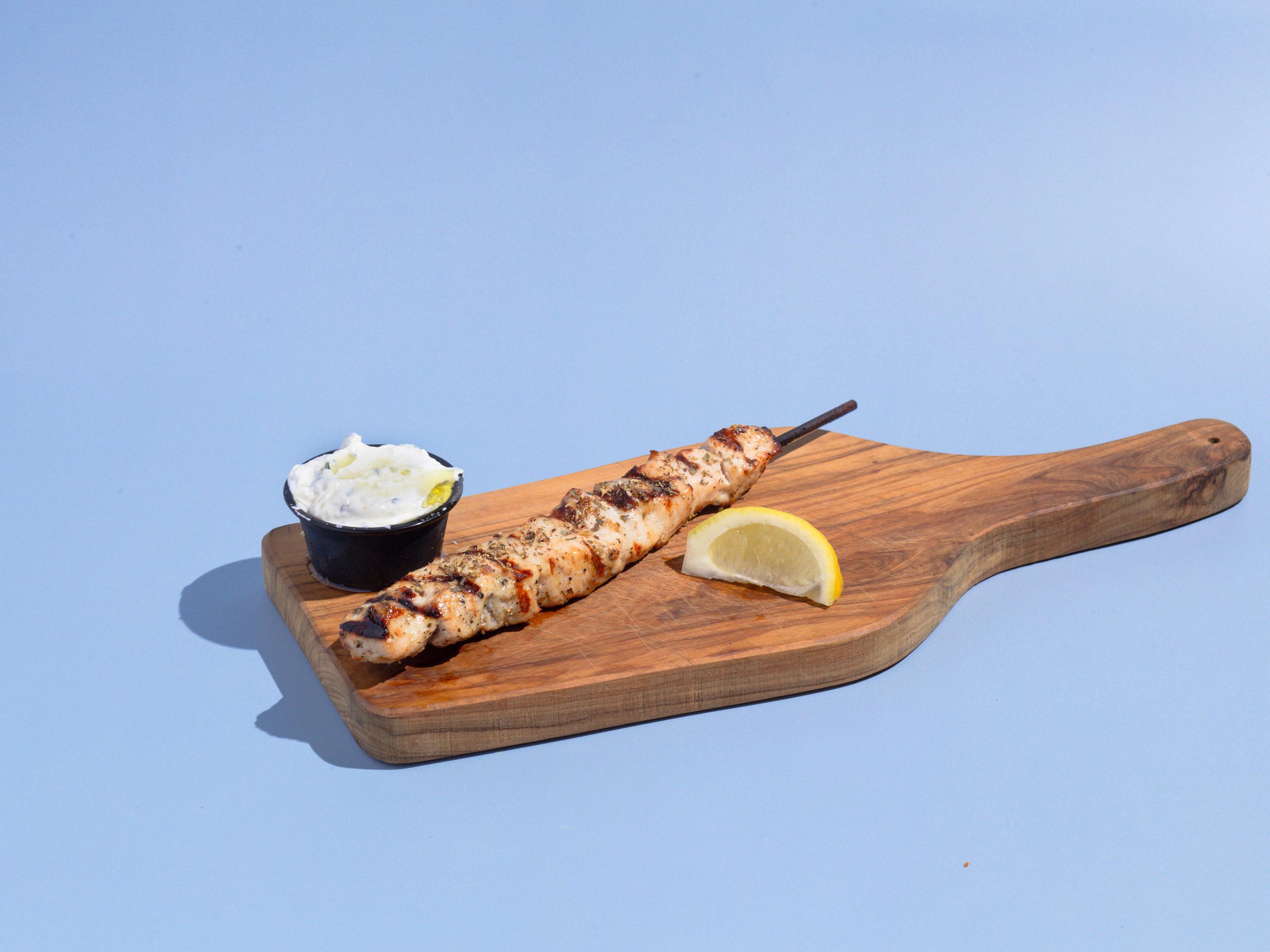 2 Chicken Souvlaki.