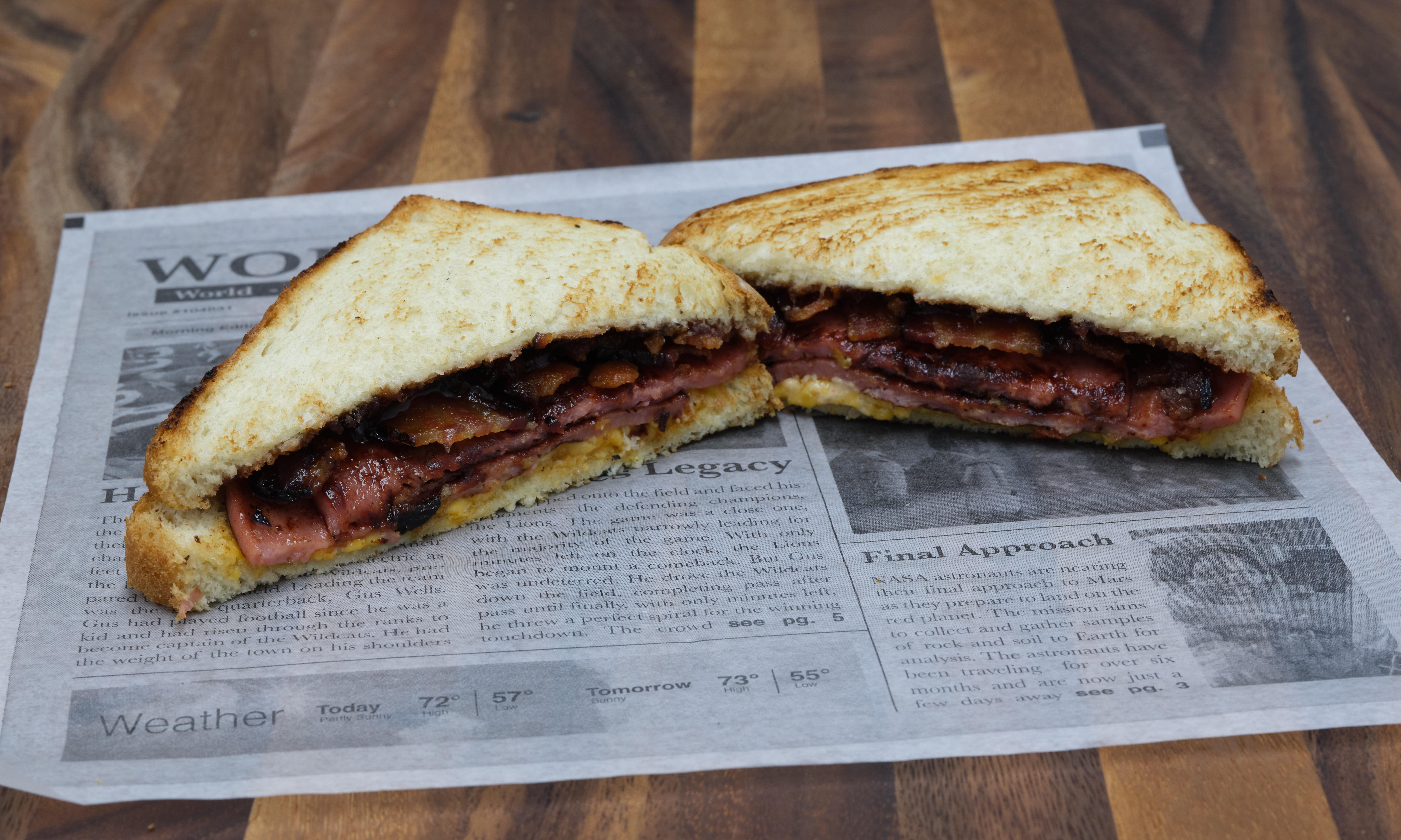 Fried Bologna Sandwich.