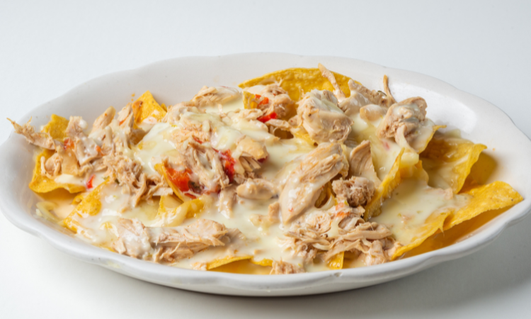 Classic cheesy nachos.