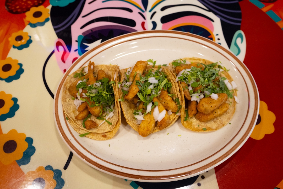 (3) Fried Fish Tacos.