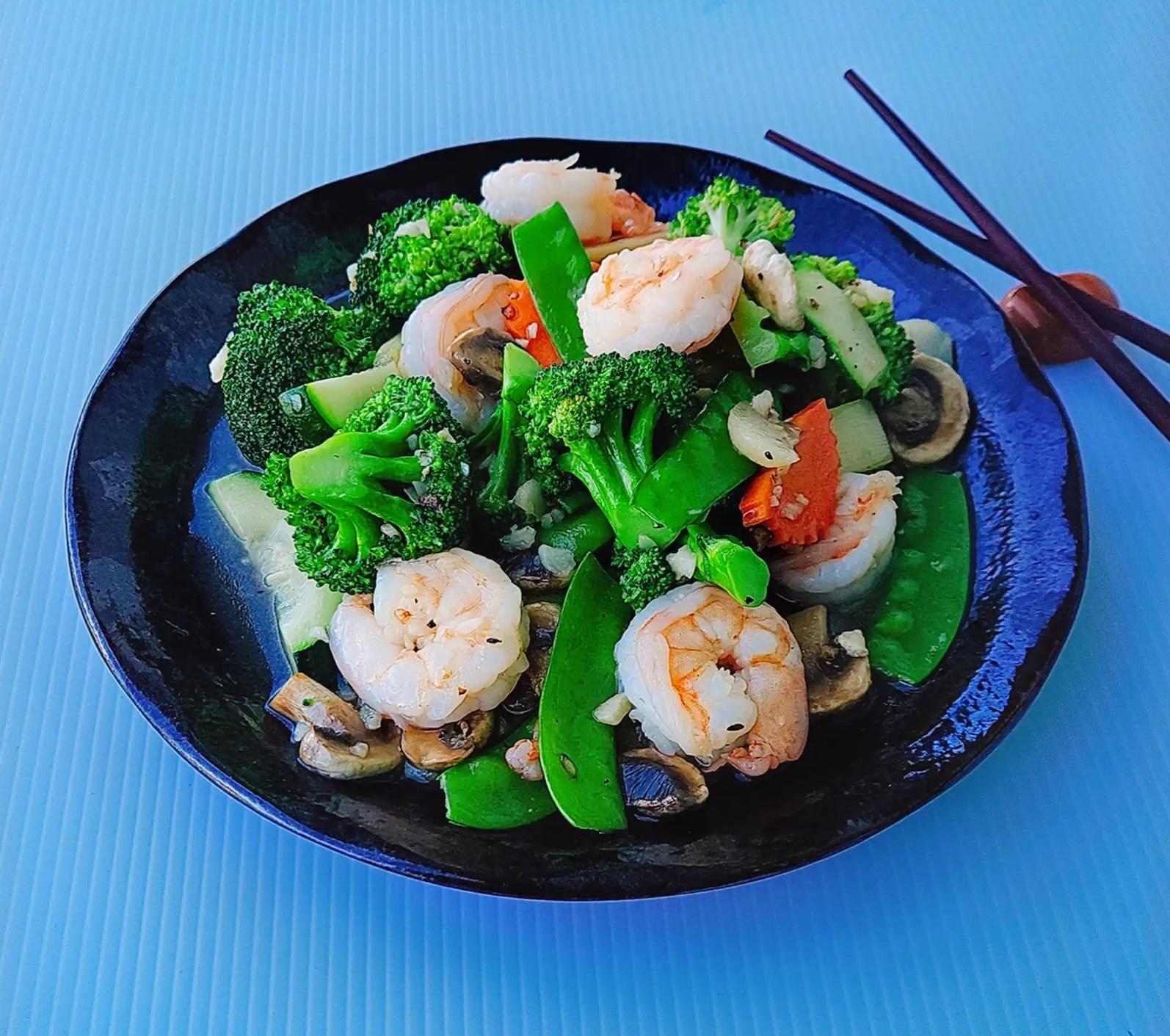 Prawns with Vegetables (gf).