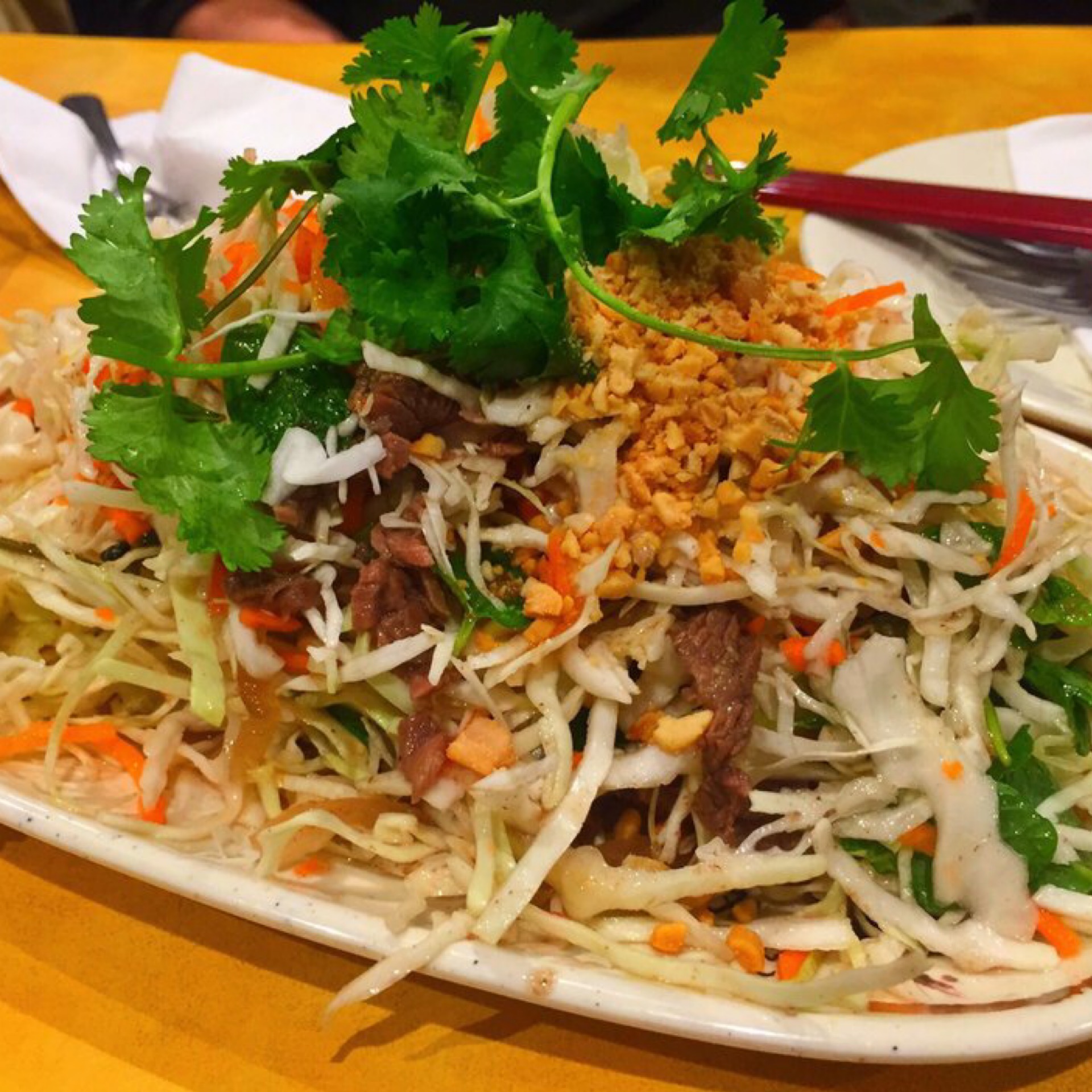 Regular Price - 36. lemon beef salad (contains raw beef) - Bò tái chanh.