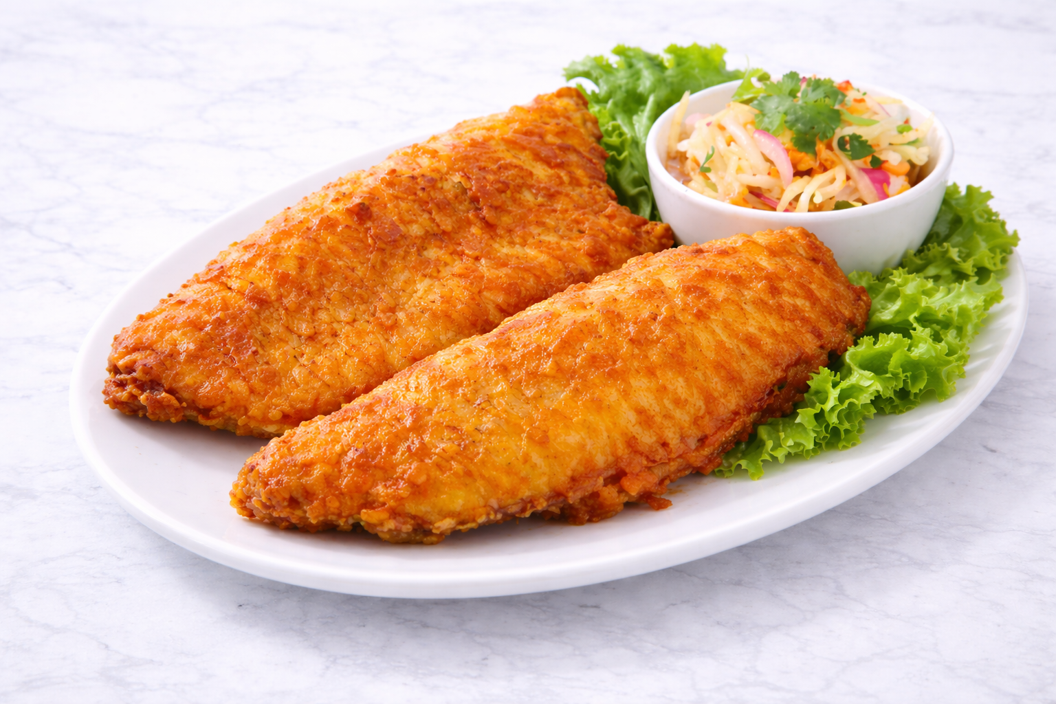 Fried Fish w/ Mango Salad.