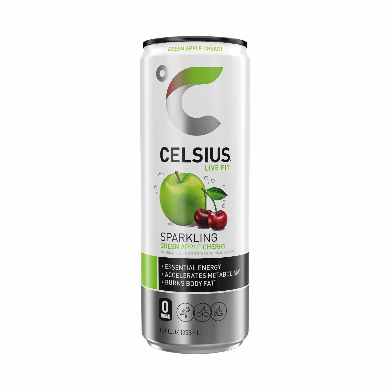 Celsius Sparkling Green Apple Cherry.