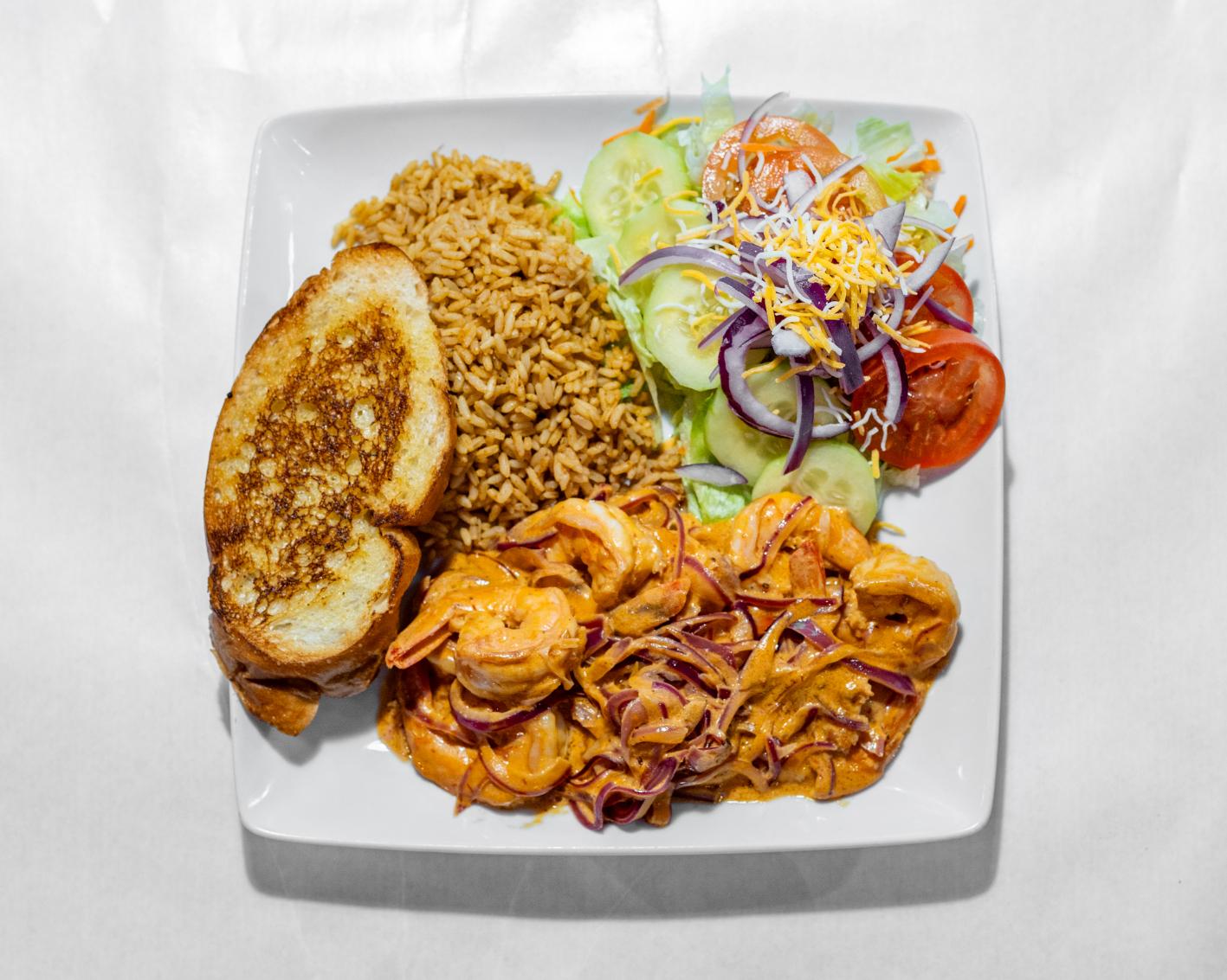 Shrimp in Creamy Chipotle Sauce.