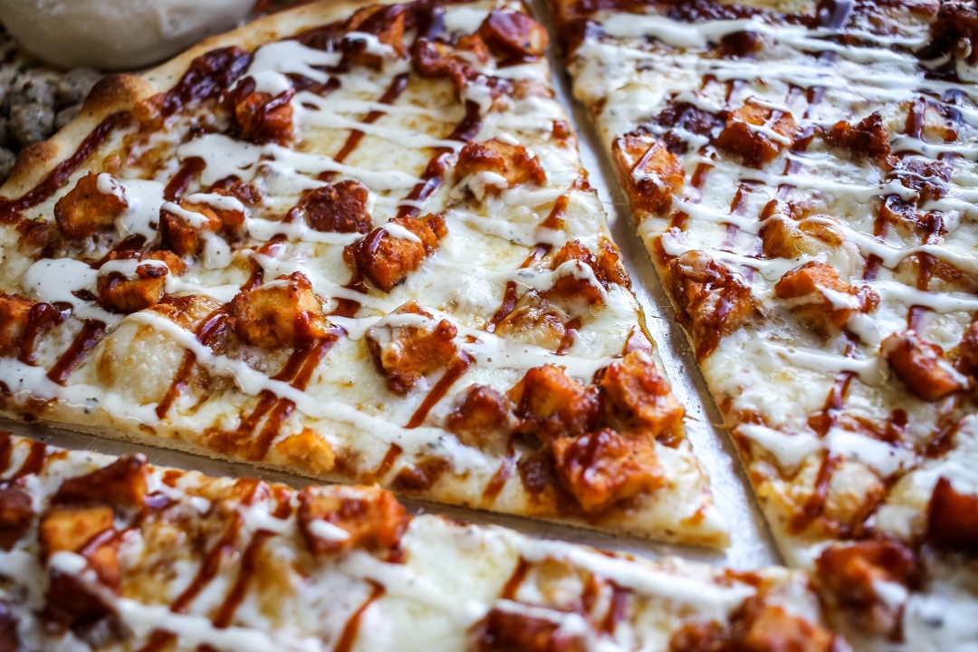 Medium BBQ Chicken Pizza.