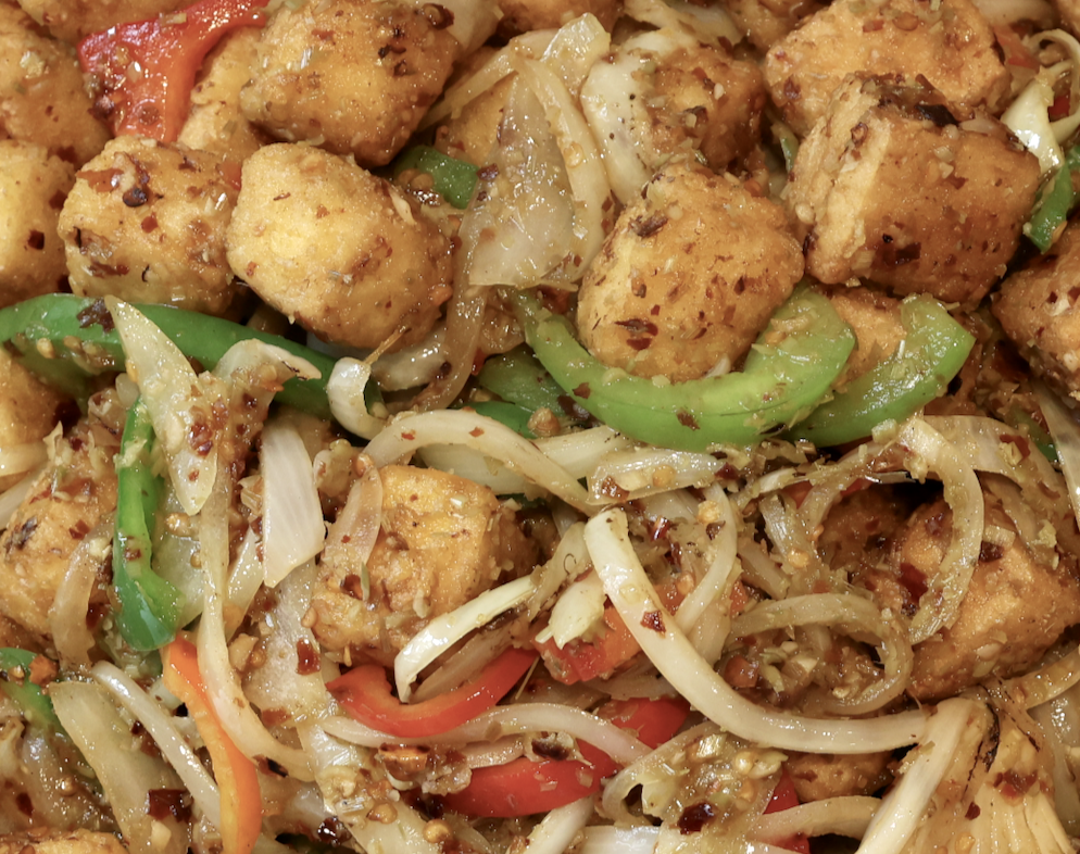 Crispy Spicy Lemongrass Tofu.