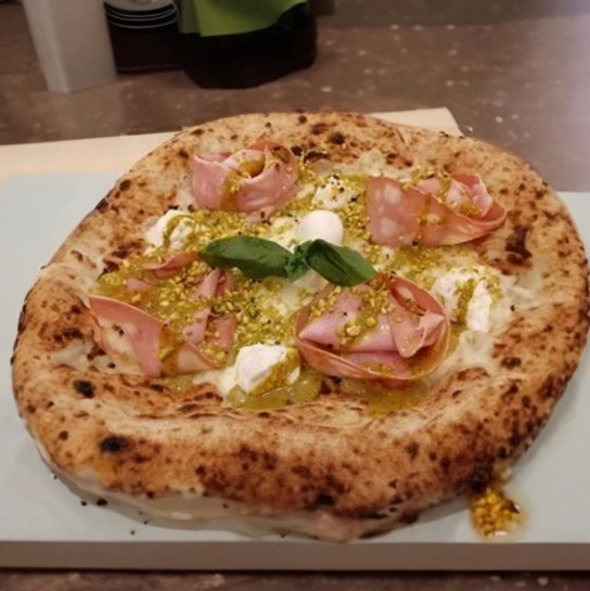 Mortadella Pizza.