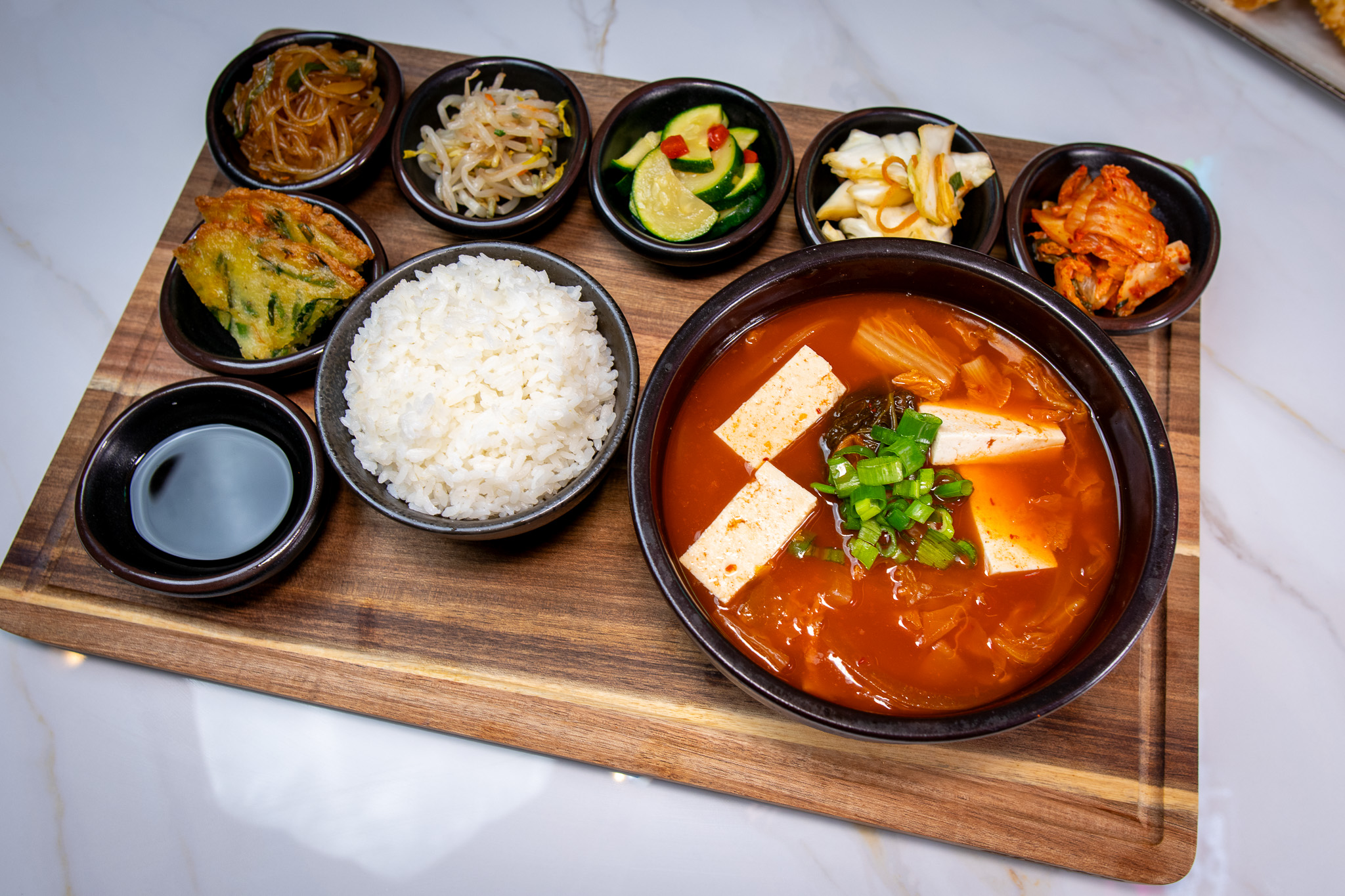 Kimchi Jjigae Meal.