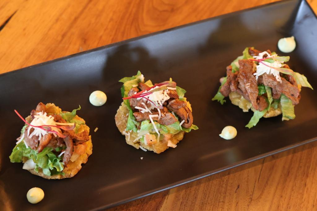 Beef Tostones (x3).