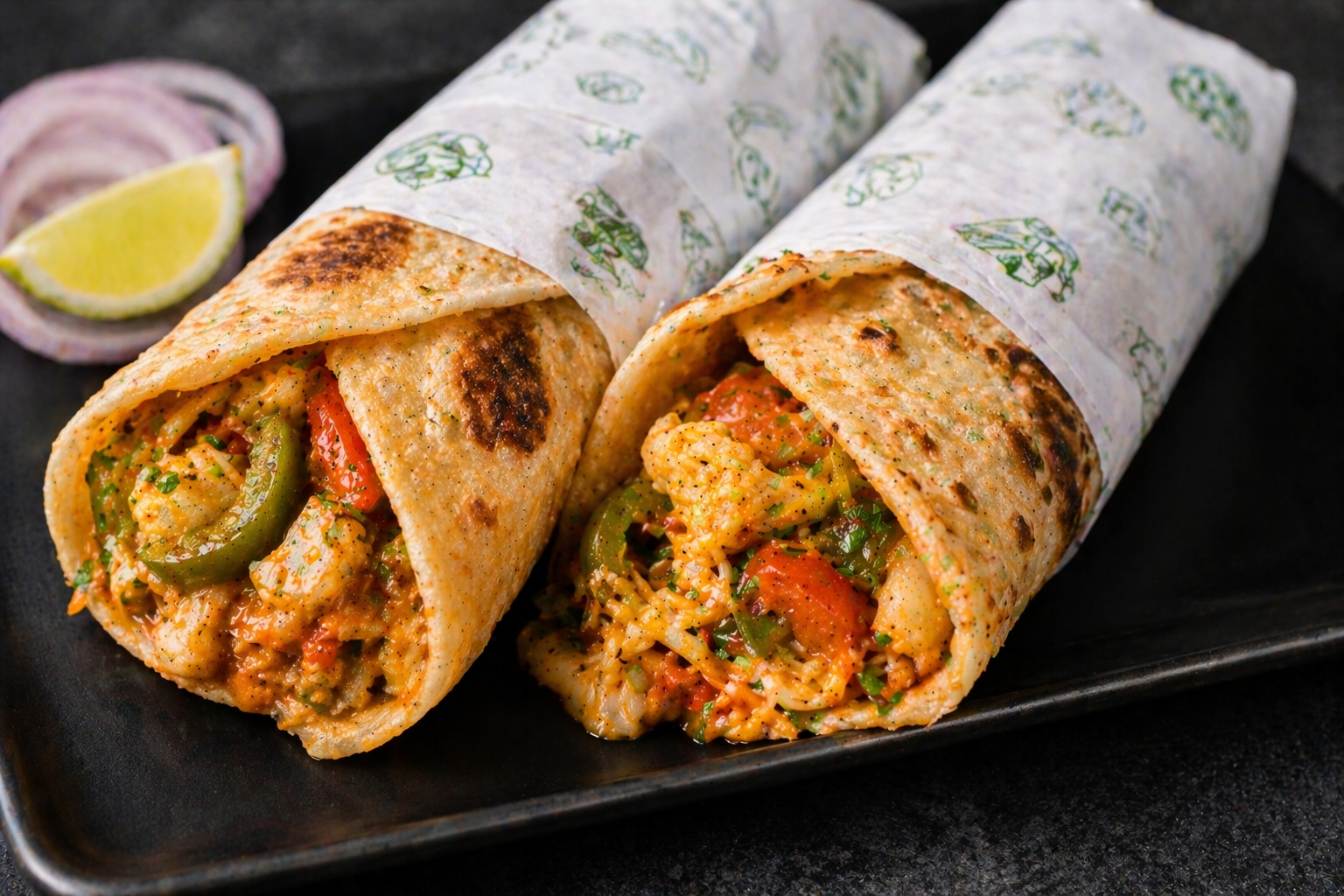 Mix Veg Kathi Roll.