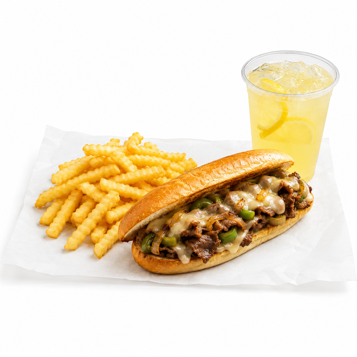 Fire King Philly Cheesesteak Combo.