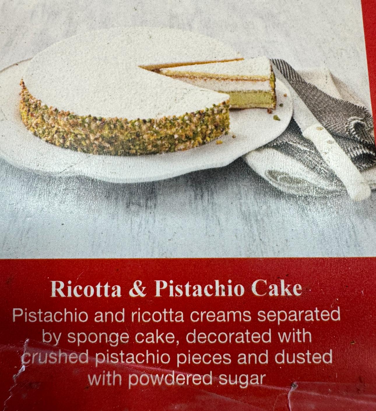 Ricotta & Pistachio Cake.