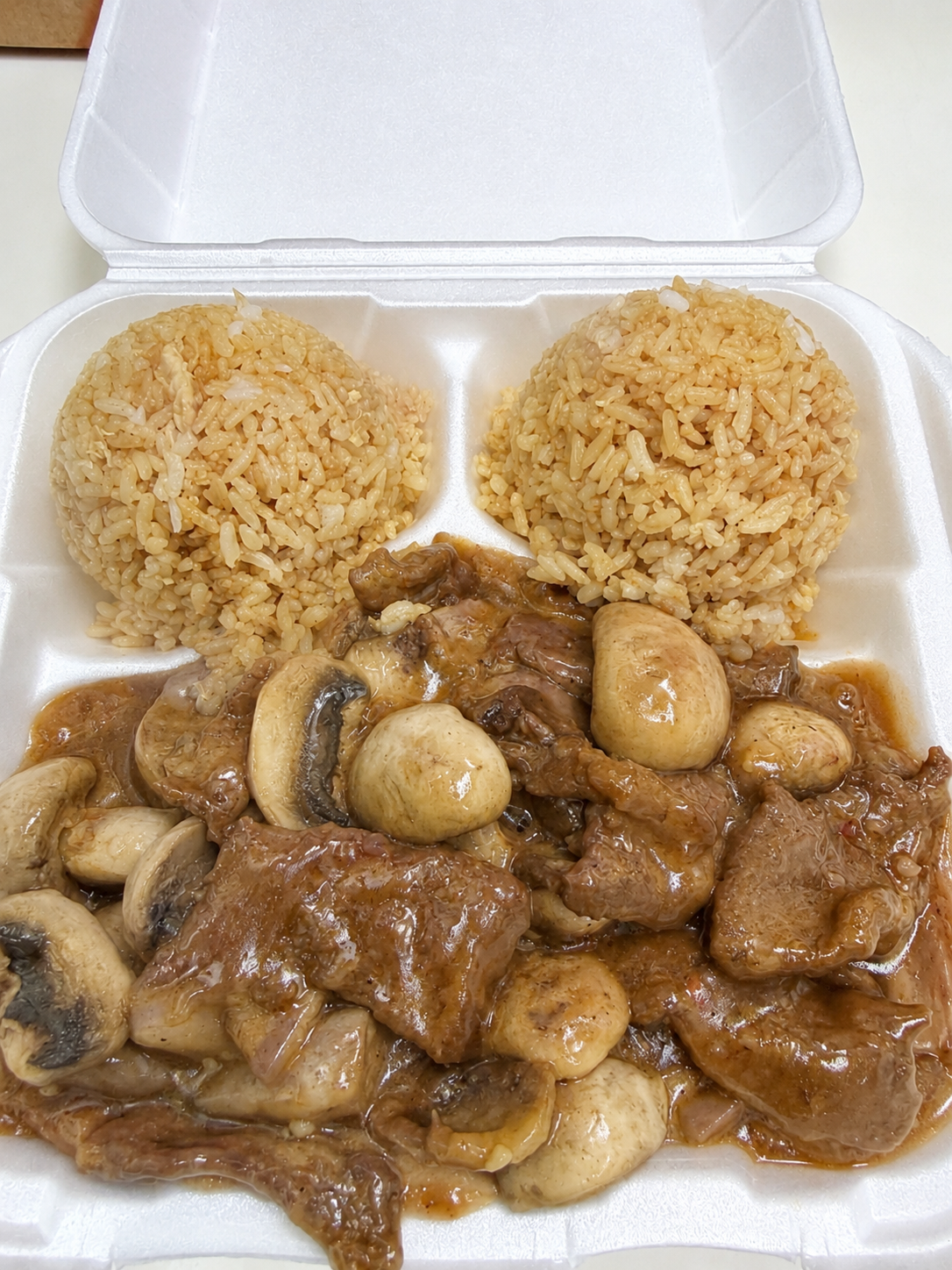 BEEF with MUSHROOMS.