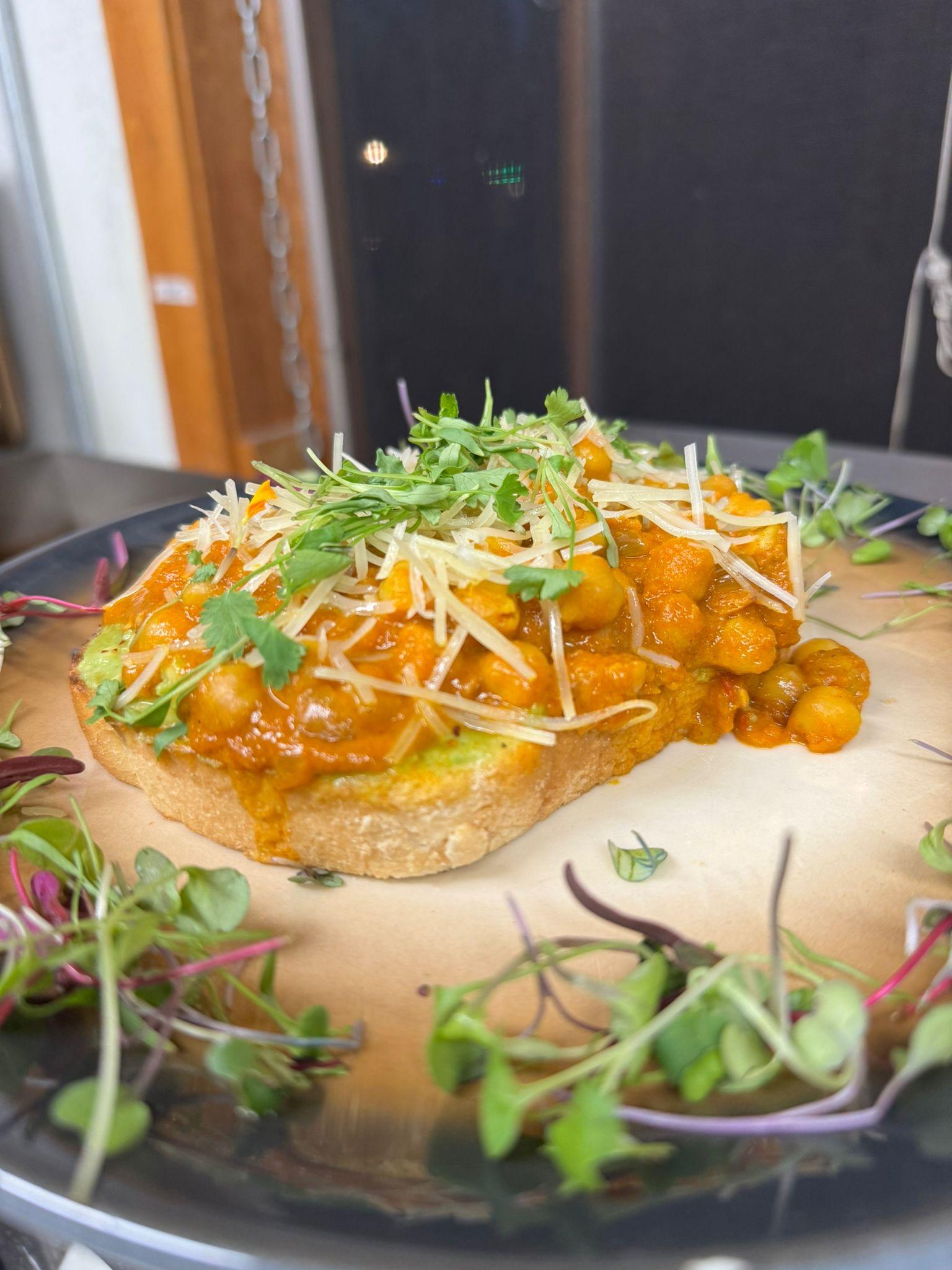 Spicy Chickpea Avocado Toast.