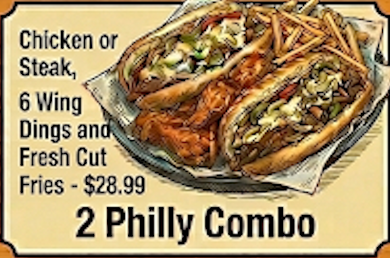 2 Philly Combo (online).