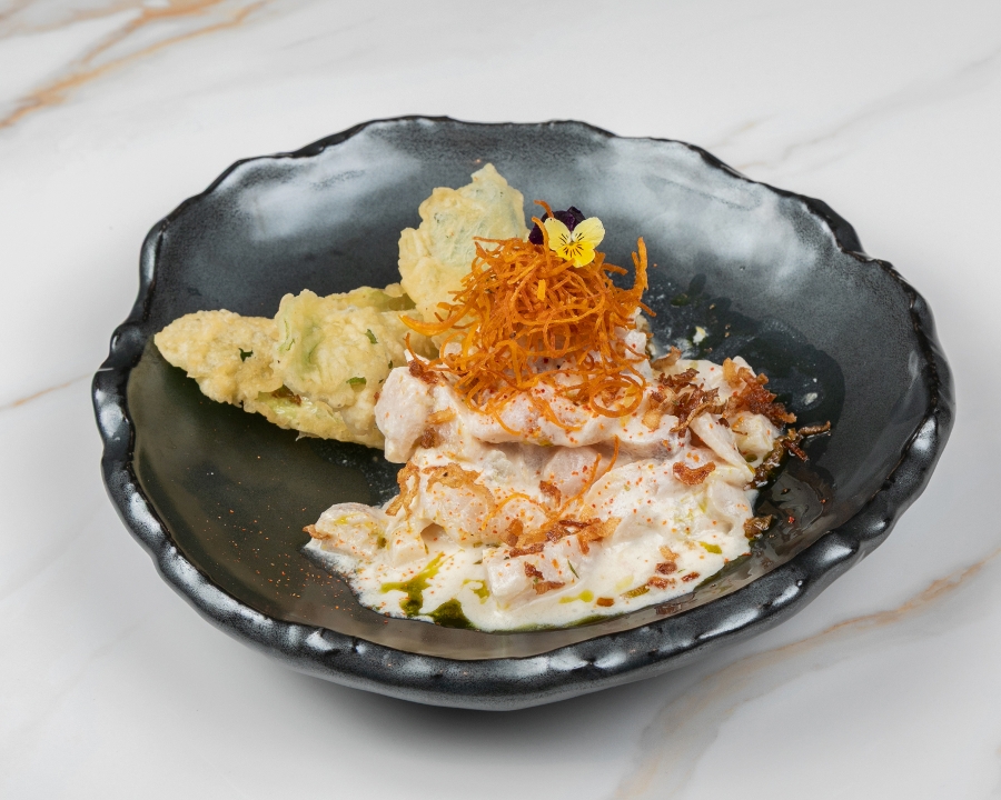 Coconut Yuzu Seafood Ceviche.